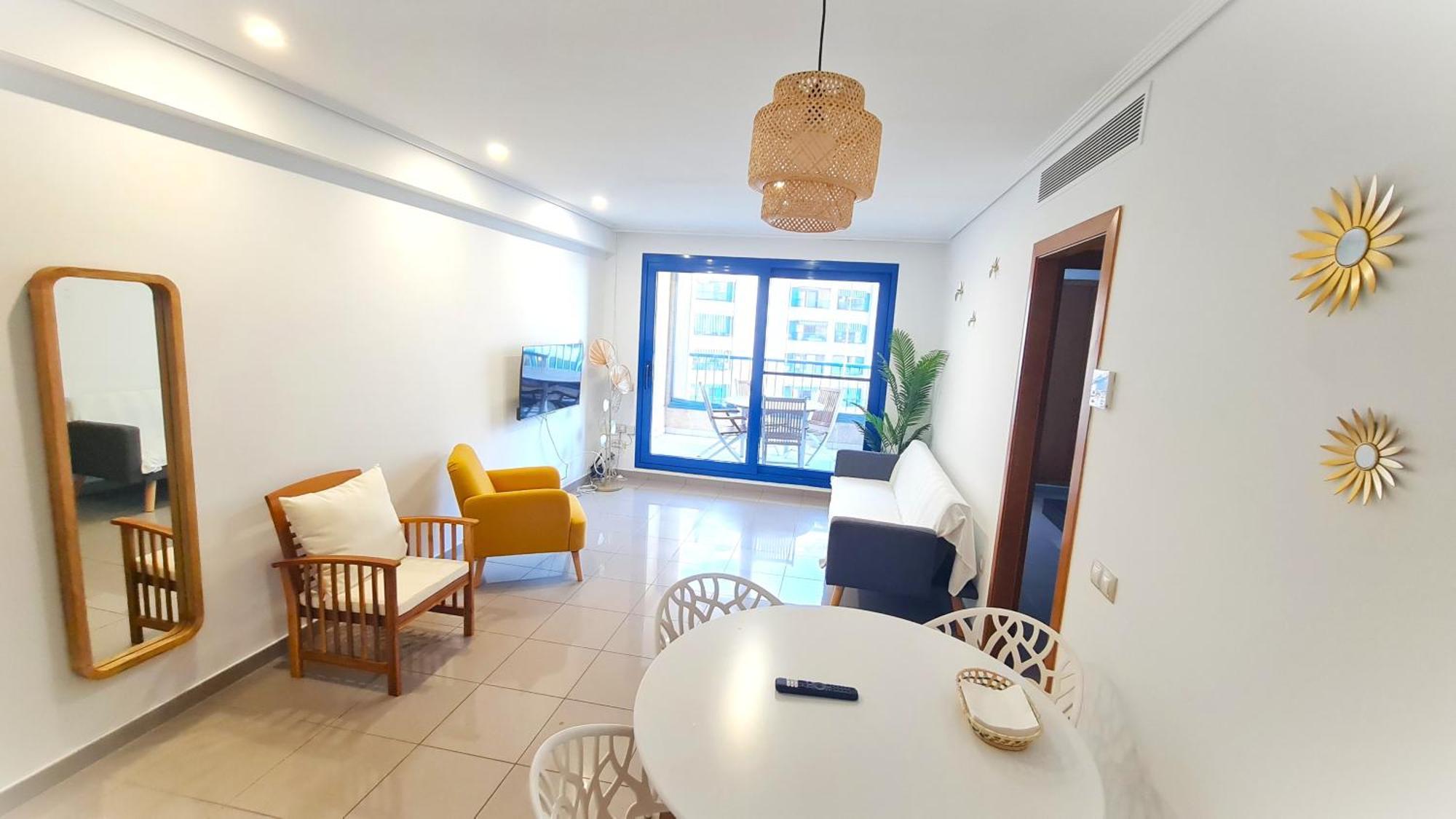 Beach Valencia Luxury D15-9 Apartment With Terrace And Sea Views With Two Rooms Bagian luar foto